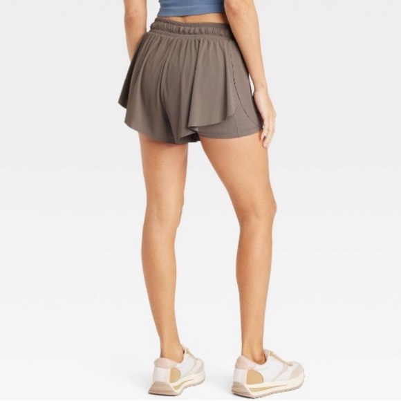 Joy Lab Layered Flutter Running Shorts Tan Size XS NWT Mid‎ Rise Target Athletic - Picture 9 of 10